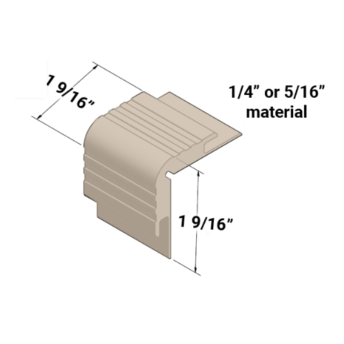 Johnsonite Canvas Double Undercut Carpet Stair Nose