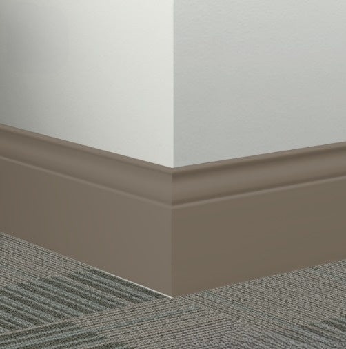Johnsonite Grounded Rubber Millwork Contoured Wall Base - 5 1/4" X 96" X 3/8" Inflection - Millwork Contoured Wall Base