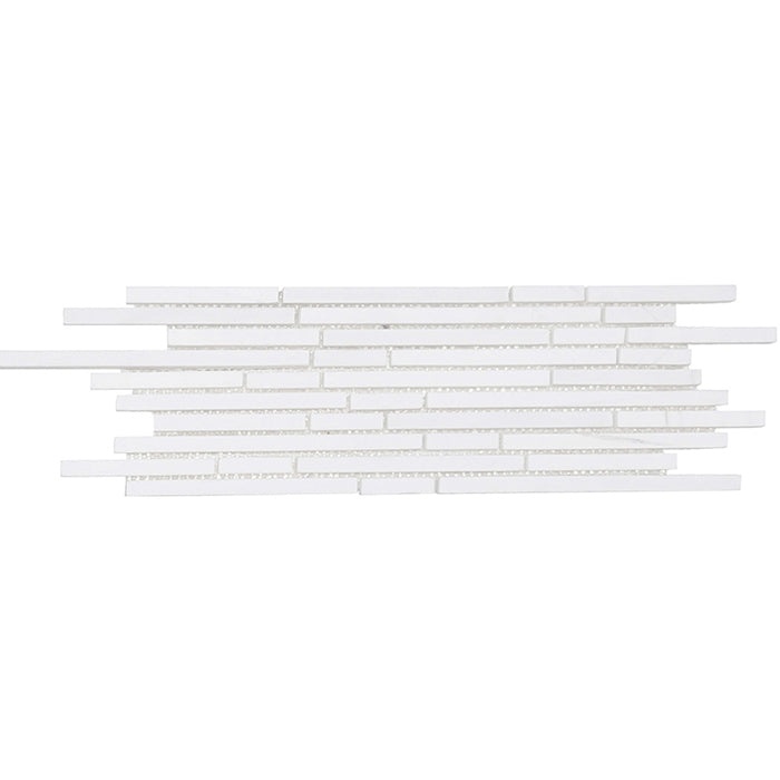 Pietra Antica Metropolitan White Dolomite Marble Mosaic - Mini Pixie - Honed