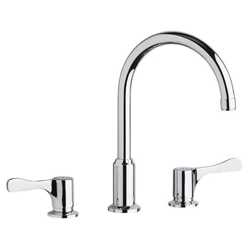 Lkd2439bhc Chrome Deck Mount Kitchen Faucet - Double Handle / Three Holes - Chrome