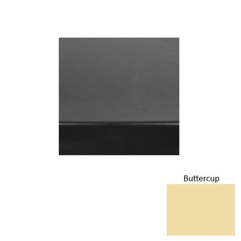 Solid 60 Buttercup Heavy Duty Rubber (Sq) Stair Tread With Dupont Kevlar - Smooth