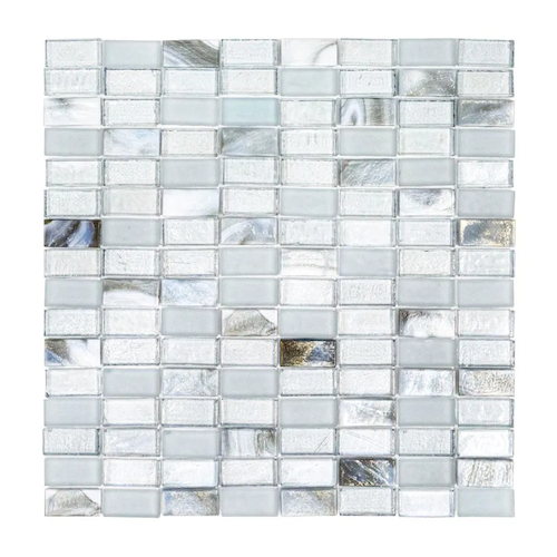 Pool By Jeffrey Court 990068 Auckland Glass Mosaic - 5/8" Stacked - Multi Finish