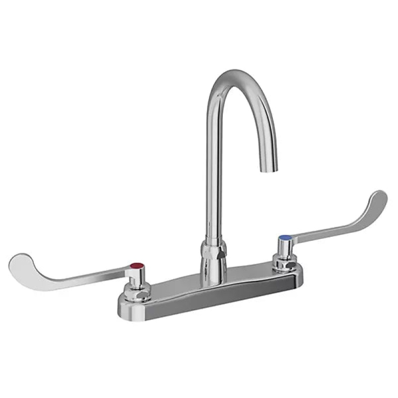 Lk810lgn05t6 Chrome Wall Mount Kitchen Faucet - Double Handle / Three Holes - Chrome
