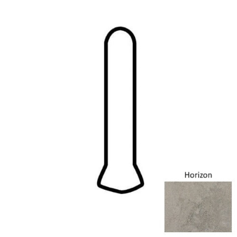 Haddonstone Horizon Porcelain Floor Trim - 1" X 6" Cove Base Outcorner - Matte