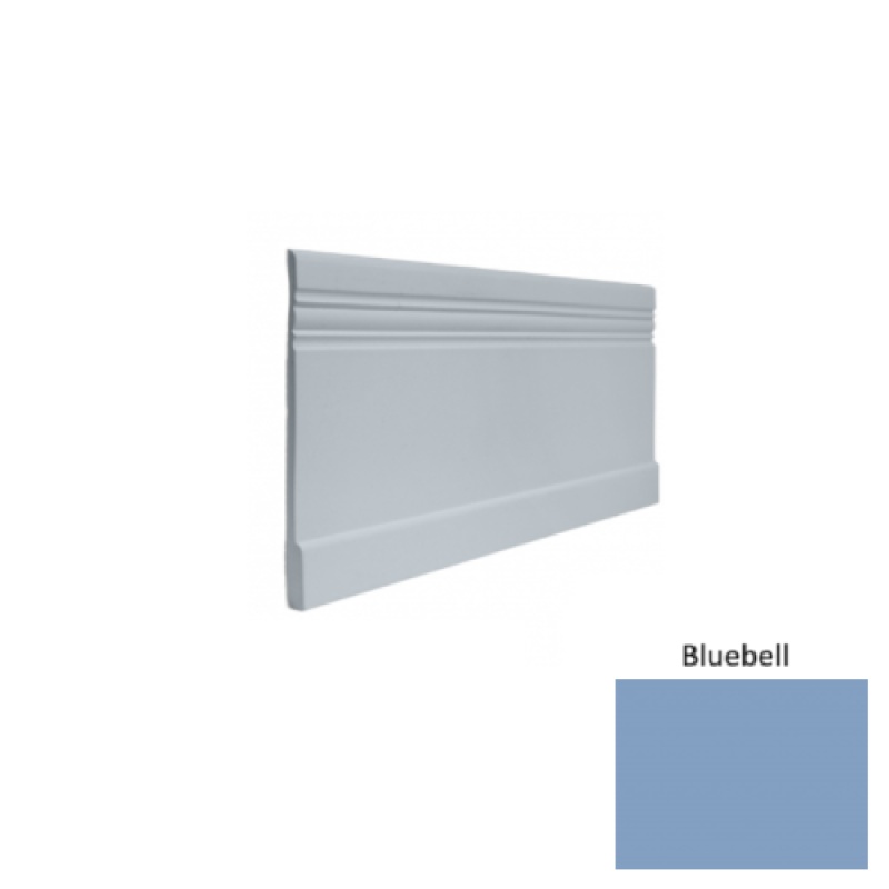 Contours #10 Serenity Bluebell Rubber Profiled Wall Base - Satin - 4" X 8 Ft