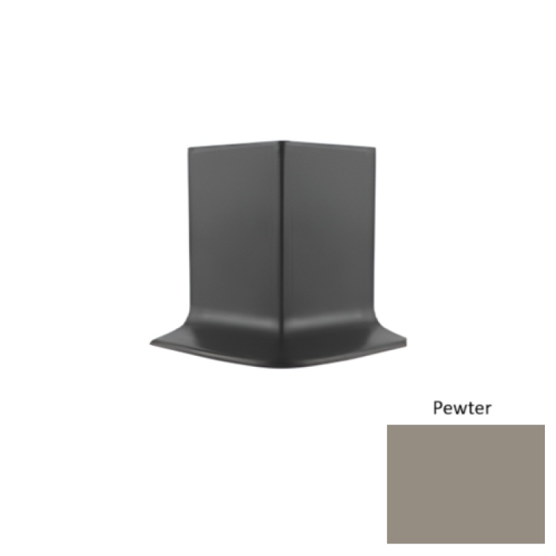 Pinnacle Pewter Rubber Long Toe Outside Corner - 4"