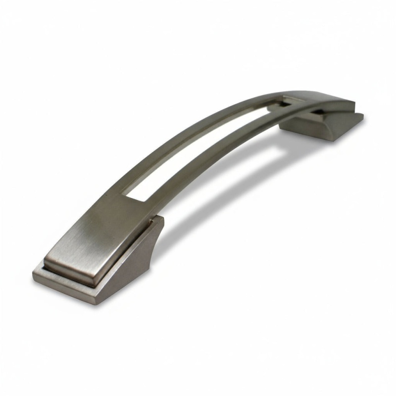 Silverline P2031 Zinc Alloy Handle Cabinet Pull - Brushed Satin Nickel - 5 1/16" (128 Mm) Center To Center