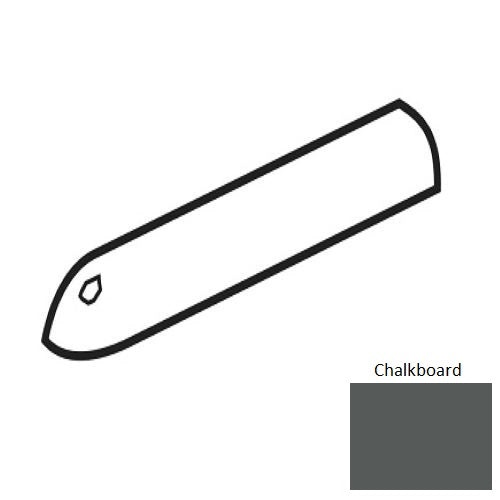 Color Wheel Classic Chalkboard Ceramic Wall Trim - 3/4" X 6" Quarter Round Corner