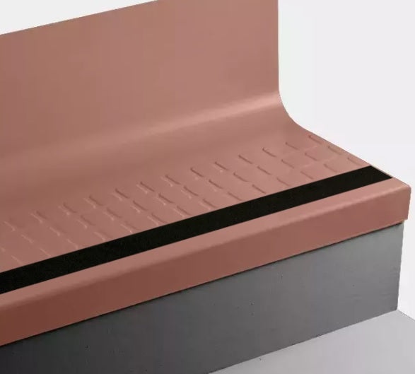 Johnsonite Hot Spice Raised Square Rubber Stair Tread
