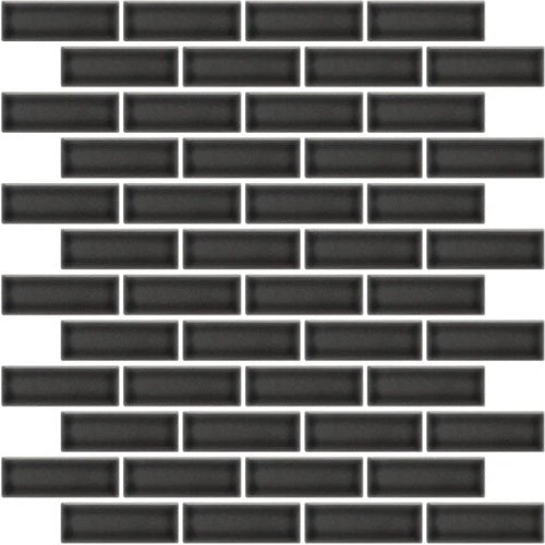 Savvy Pewter Porcelain Mosaic - 1" X 3" Offset - Glossy