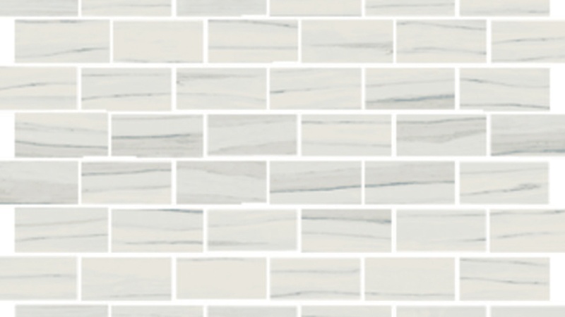 Zebrino Michelangelo Porcelain Mosaic - 1" X 2" Stacked - Honed