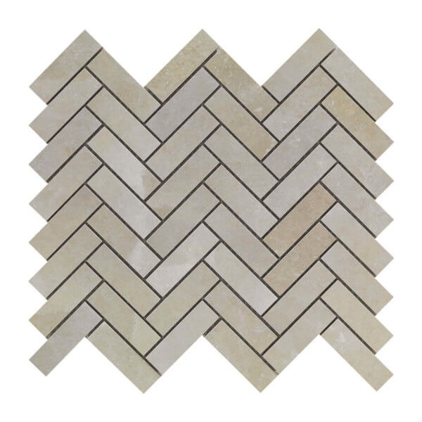 Salt Stone Desert Porcelain Mosaic - Herringbone - Matte