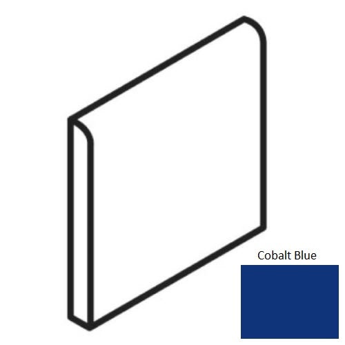 Color Wheel Classic Cobalt Blue Ceramic Wall Trim - 4 1/4" X 4 1/4" Bullnose - Semi Gloss