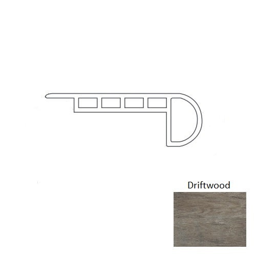 Adura Maxus (Maxus) Dockside Driftwood Luxury Vinyl Moulding / Trim - 94" Overlap Stair Nose - Embossed