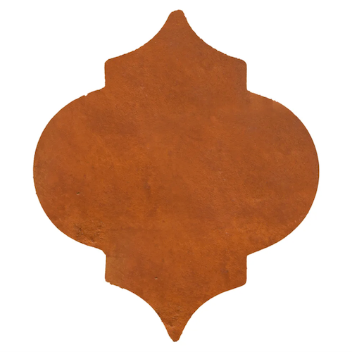 Via Estela Ignus Terracotta Tile - Satin - 6.75" X 7.87" Arabesque