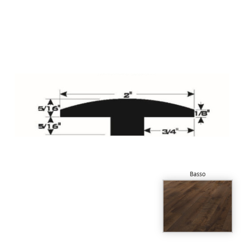 Symphony French White Oak Basso 90" T Molding