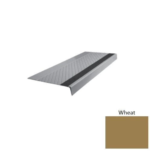 Flextones Wheat Type 685 With Flush Ribbed / Smooth Insert Distinct Designs Rubber - 12" X 72" Stair Tread - Diamond Profile Design