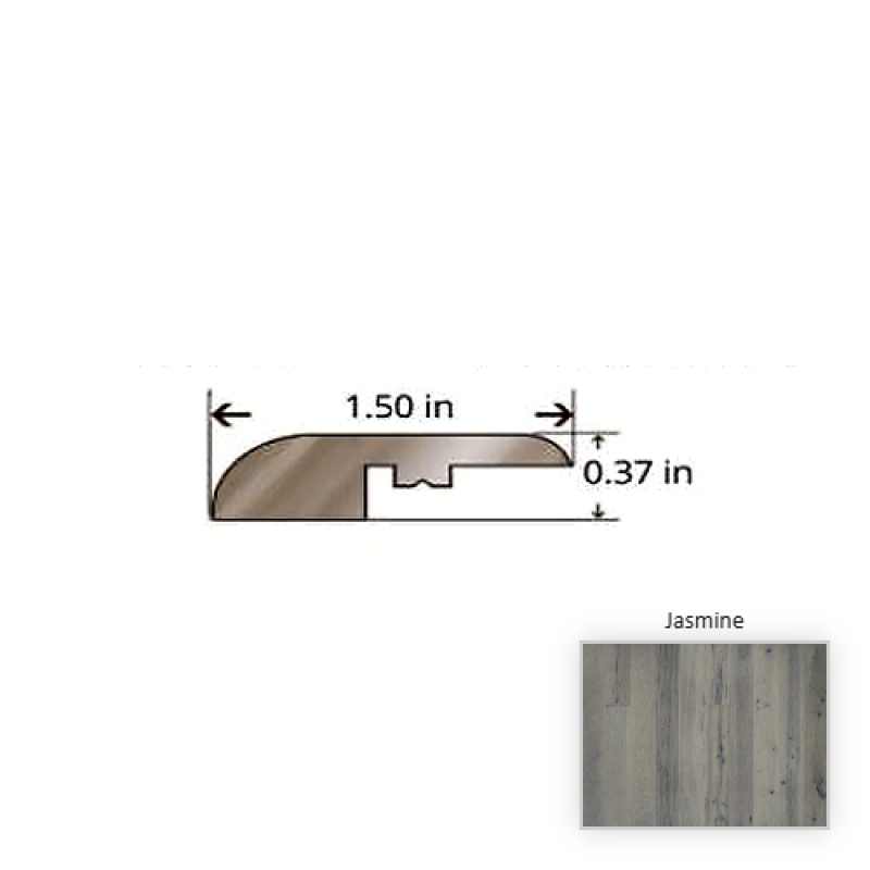 True Hickory Jasmine Hardwood Moulding / Trim - 84.25" Reducer - Nu Oil Super Matte