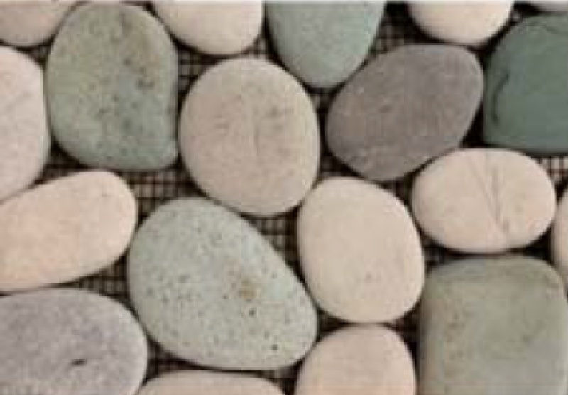 Island Rock Interlocking Turtle Mix Color Pebble Mosaic