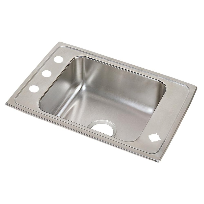 Drkad251765fr4 Lustertone Classic Stainless Steel Drop In Single Bowl Kitchen Sink - 25" X 17" X 6 1/2" With 2 Holes - Stainless Steel