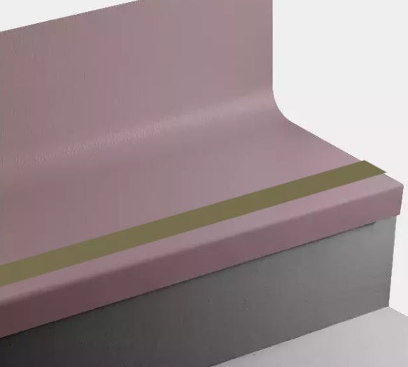 Johnsonite Misted Plum Hammered Rubber Moulding / Trim