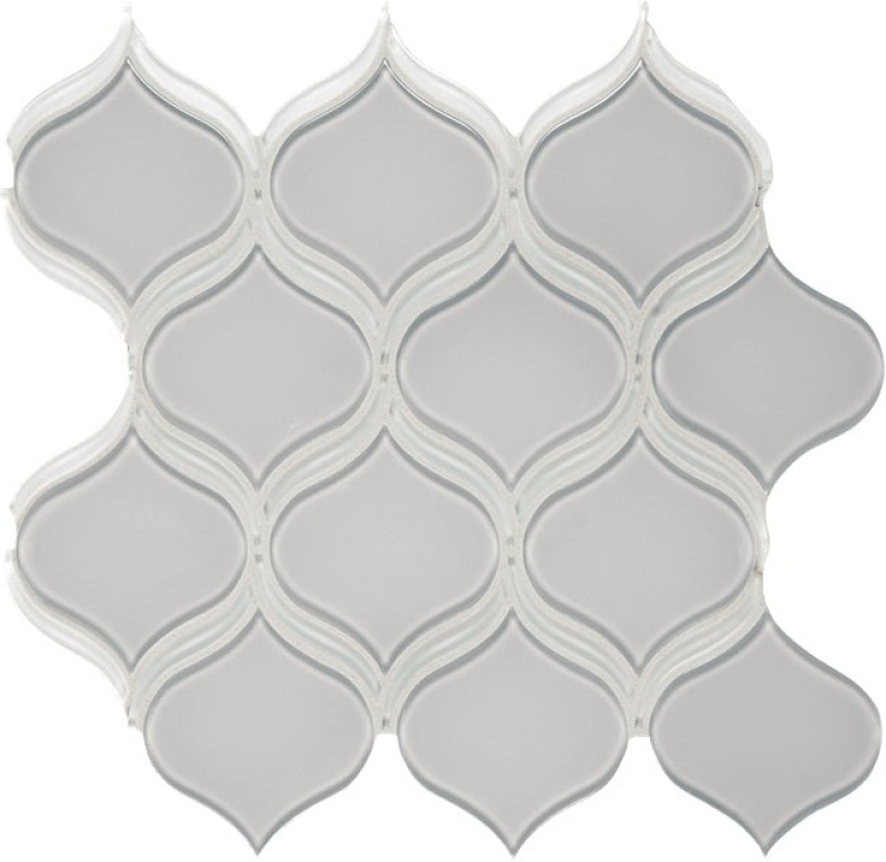 Aquatica Element Cloud Glass Mosaic - Arabesque - Glossy