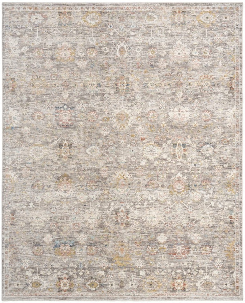 Antique Fusion Grey Anf05 Polyester Traditional Area Rug - 4 Ft X 6 Ft - Grey