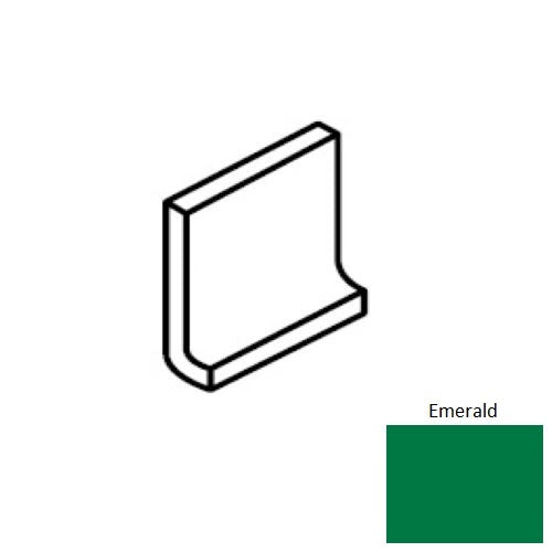 Color Wheel Classic Emerald Ceramic Wall Trim - 4 1/4" X 4 1/4" Flat Top Cove Base - Semi Gloss