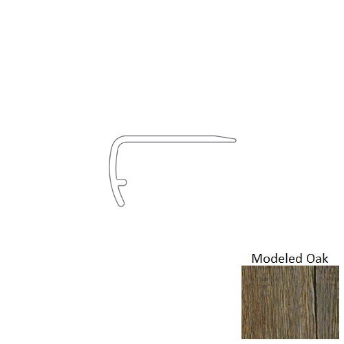 Modeled Oak Luxury Vinyl Overlap Stair Nose
