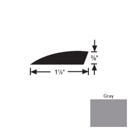 Gray Vinyl Carpet Edge Reducer 1 1/2" x 12 Ft