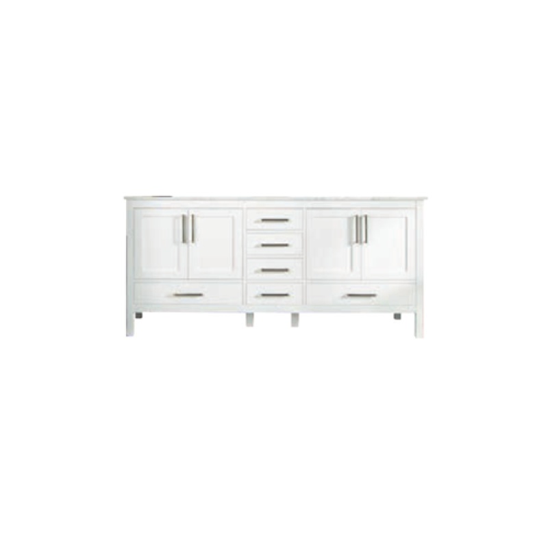 Ashley White Wood Freestanding Double Sink Bathroom Vanity