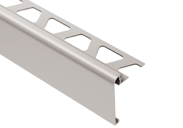 Rondec Step Metal Tile Edging Trim - Satin Anodized Aluminum