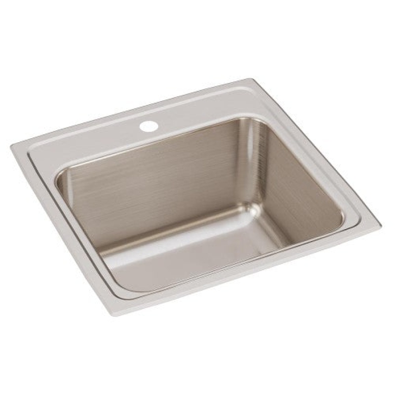 Dlr1919101 Dayton Stainless Steel Drop In Single Bowl Kitchen Sink - 19 1/2" X 19" X 10 1/8" With 1 Hole - Stainless Steel
