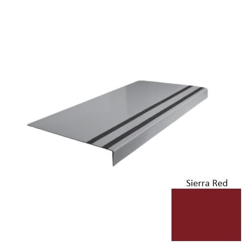 Flextones Sierra Red Type 130 Distinct Designs Rubber - 12 1/4" X 72" Stair Tread - Smooth