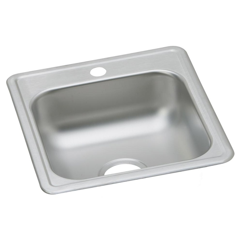 D117211 Dayton Stainless Steel Drop In Single Bowl Bar Sink - 17" X 21 1/4" X 6 1/2" With 1 Hole - Stainless Steel