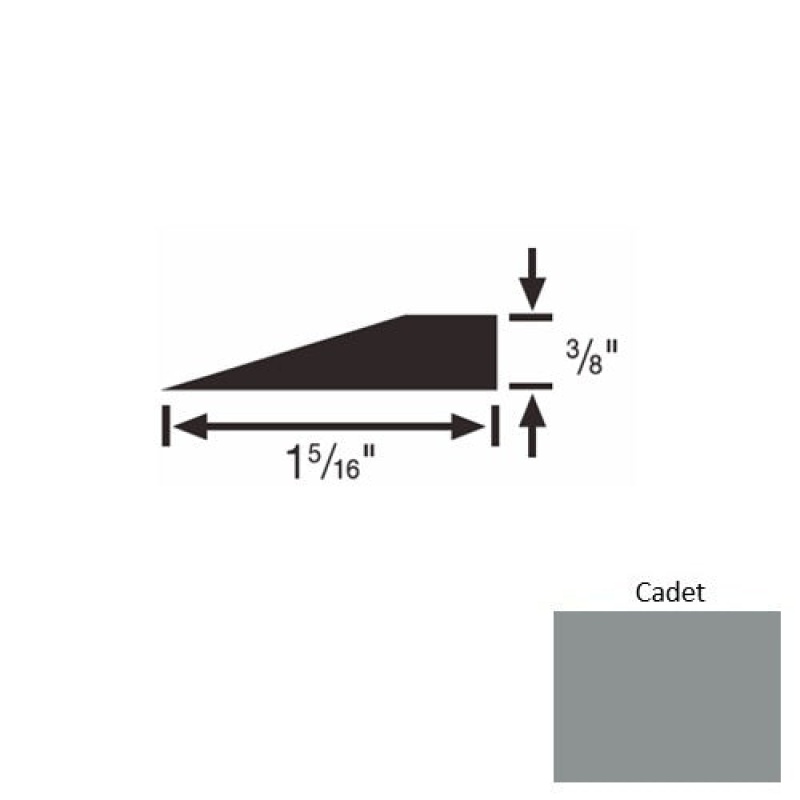 Solid 26 Cadet Rubber Reducer Strip - 1 5/16" X 9 Ft (108") X 3/8"