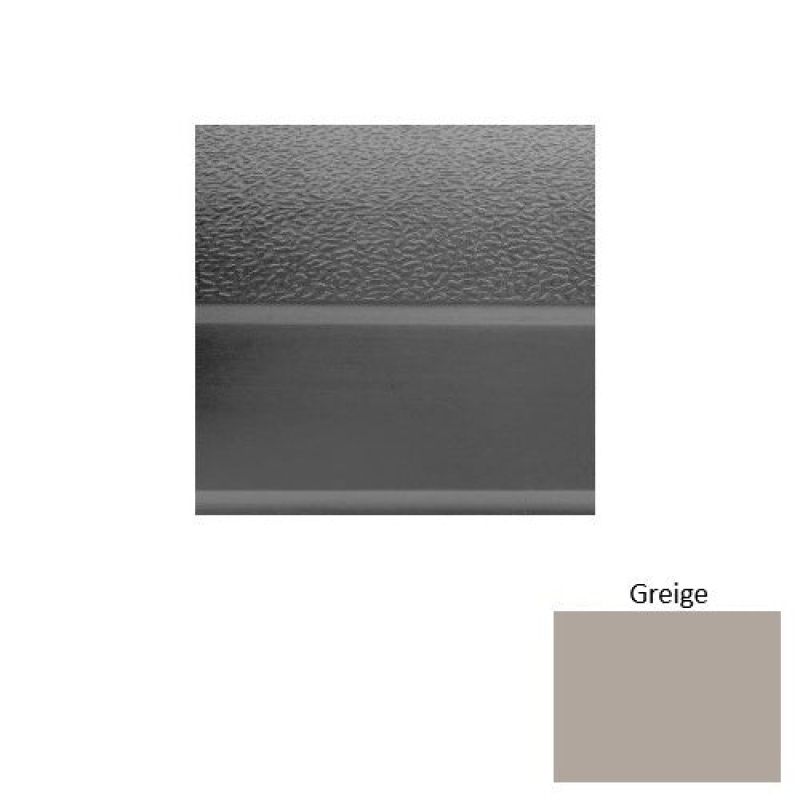 Solid 93 Greige Textured Rubber (Sq) Stair Tread With Dupont Kevlar - Textured