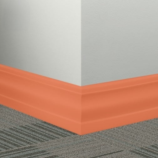Johnsonite Tangerine Tango Delinate Rubber Millwork Contoured Wall Base
