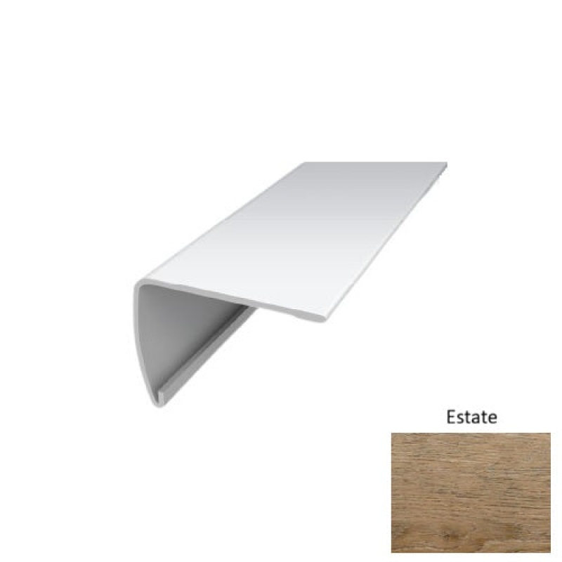 Halverton Estate Luxury Vinyl Moulding / Trim - 2" X 94" Overlap Stair Nose - Superguardx Technology