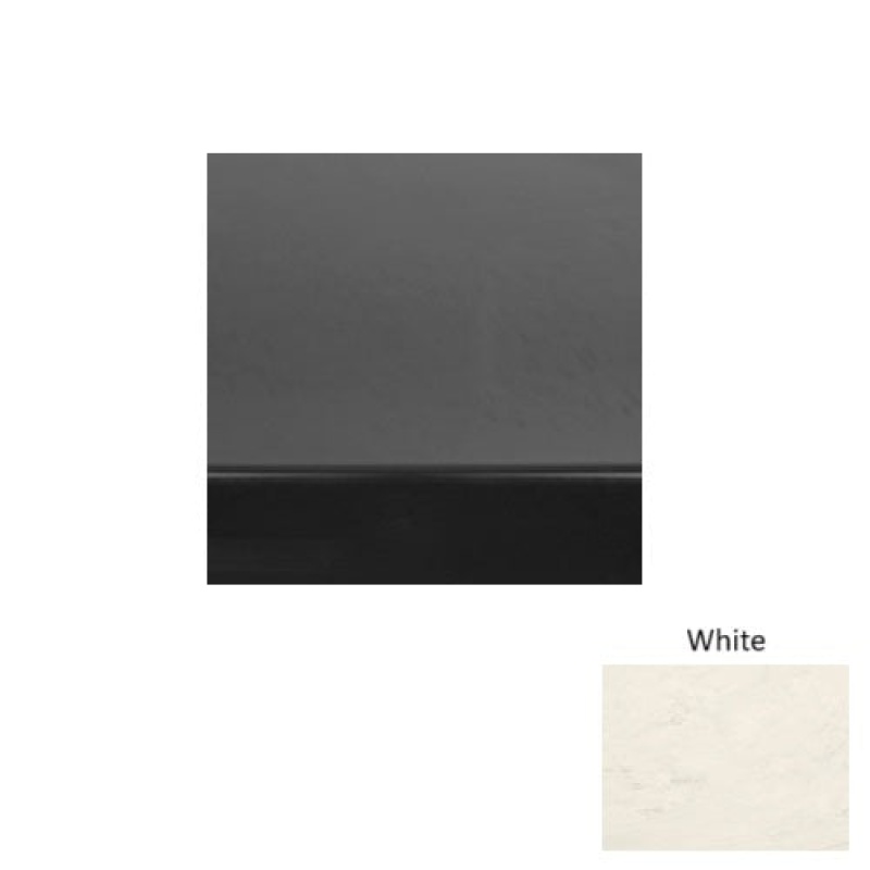 Marbleized 71 White Light Duty Rubber (Rd) Stair Tread - Smooth