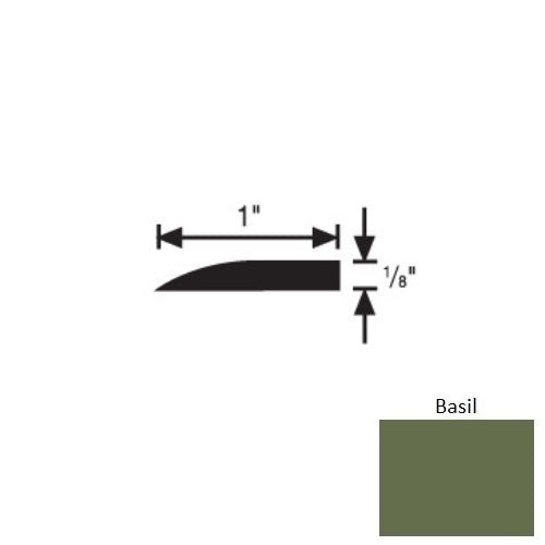 Flextones Basil Vinyl 192A Tile Reducer Strip - 1" X 3 Ft - Thermoplastic