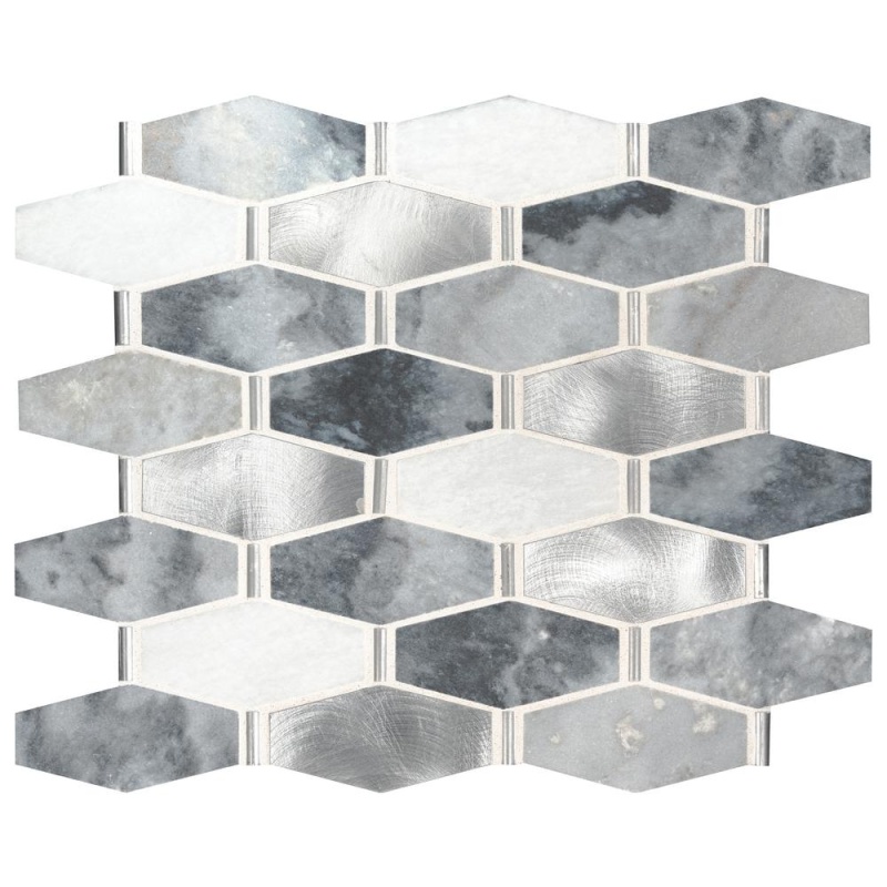 Decorative Blends Ankara Metal & Stone Mosaic - Hexagon - Satin