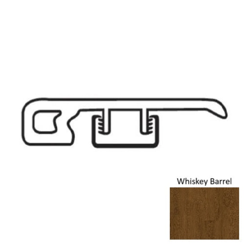 Natural Beauty Max 4 Oakridge Whiskey Barrel Luxury Vinyl Moulding / Trim - 1.73" X 94.48" End Cap - Urethane