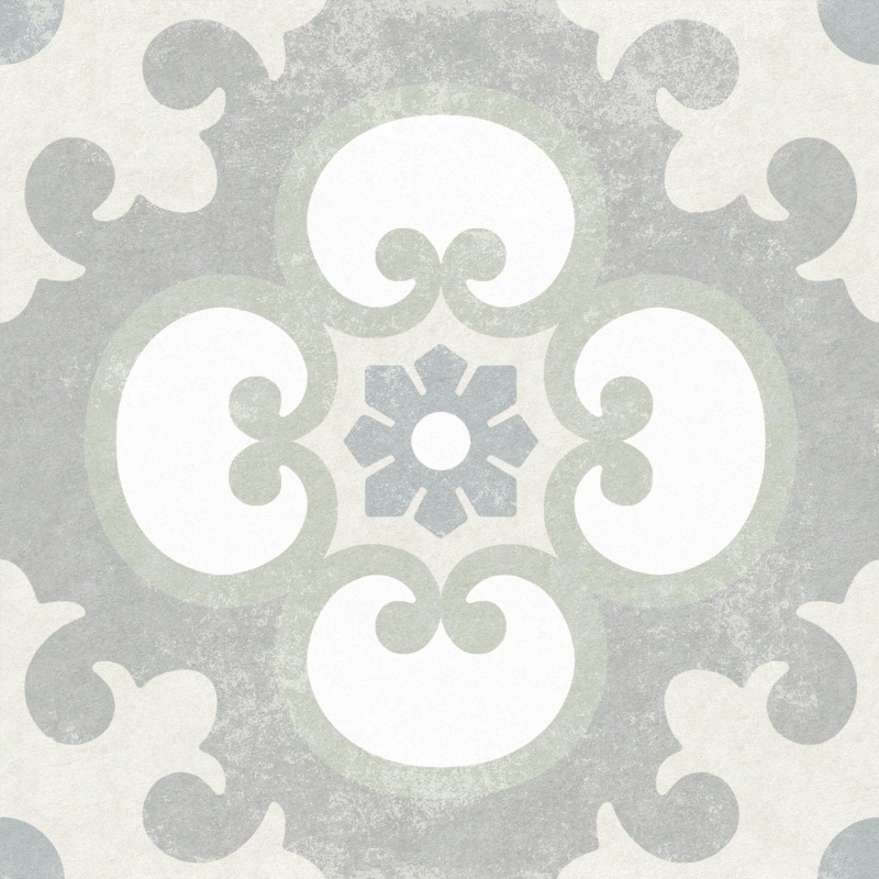 Valencia Deco Noyack Pattern Porcelain Tile - Matte - 6" X 6"