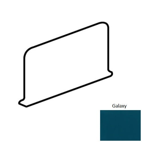 Color Wheel Classic Galaxy Ceramic Wall Trim - 4 1/4" X 6" Sanitary Cove Base Corner Right - Semi Gloss