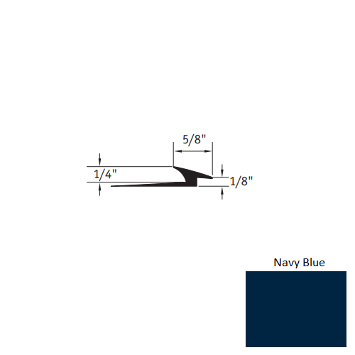 Johnsonite Navy Blue Vinyl Moulding / Trim