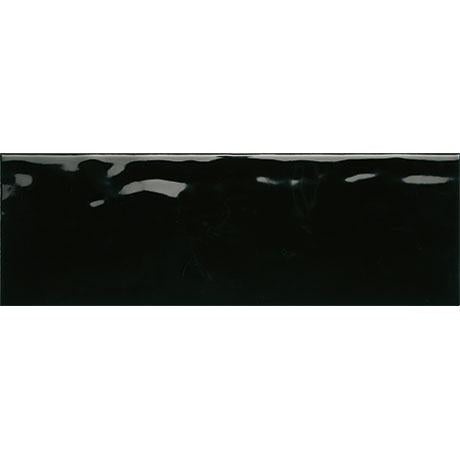 Middleton Square Black Bean Ceramic Tile - Glossy - 4" X 12", Per Pack: 10.64 Enter Quantity In Sqft