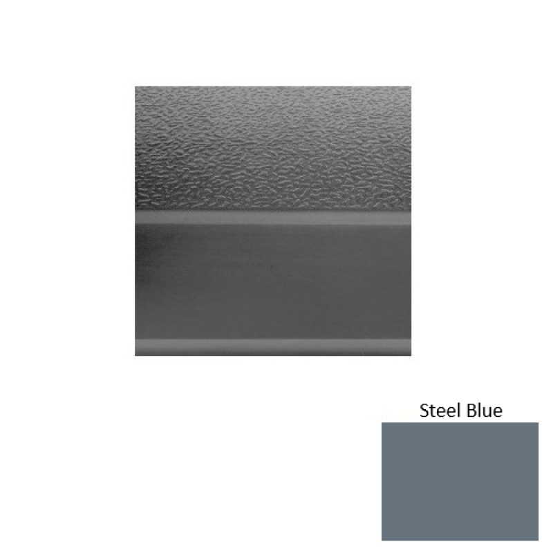 Solid 93 Steel Blue Textured Rubber (Sq) Stair Tread With Dupont Kevlar - Textured