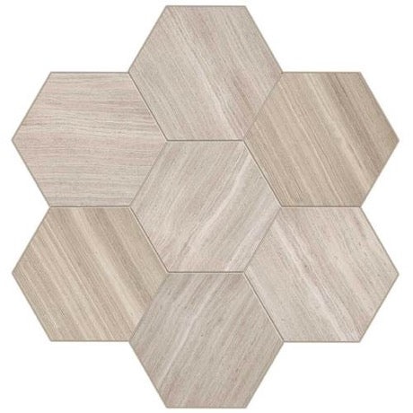 Chenille White Limestone Mosaic - 2" X 2" Hexagon - Honed, Per Pack: 10 Enter Quantity In Sqft
