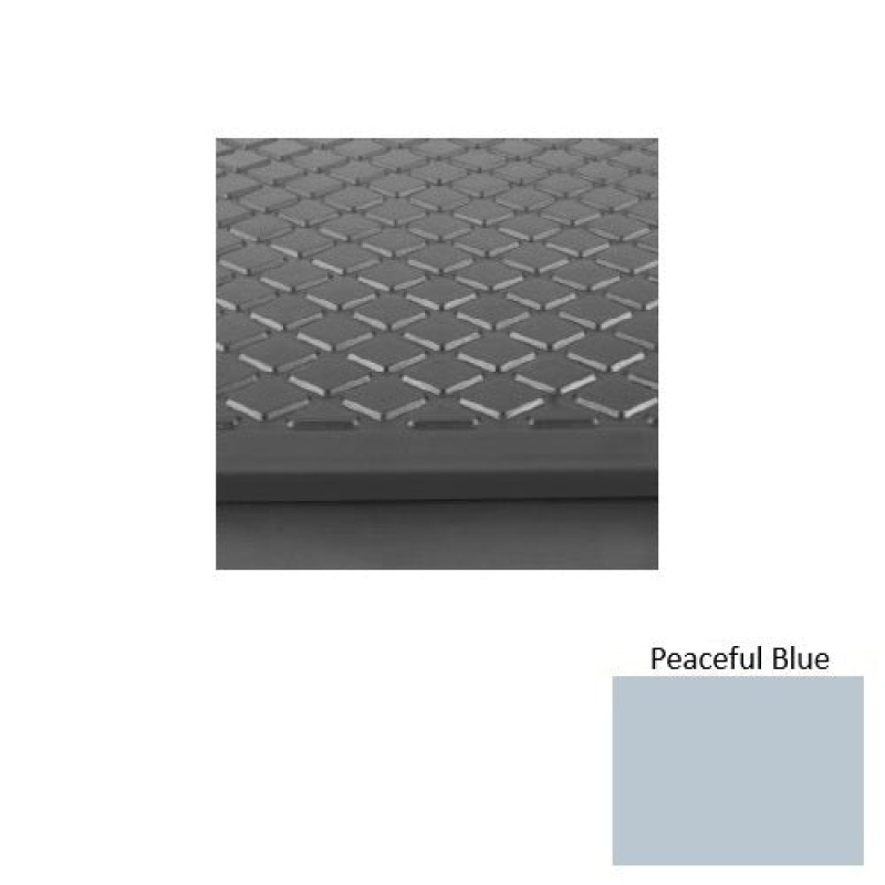 Solid 30 Peaceful Blue Diamond Rubber (Sq) Stair Tread With Dupont Kevlar - Textured